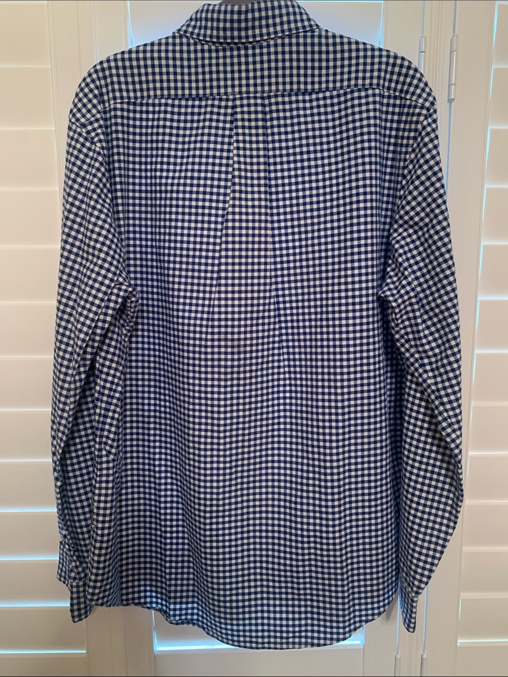 POLO Ralph Lauren Men's Blue Gingham Button-Down Oxford Shirt - Picture 4 of 8
